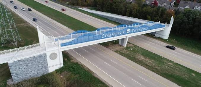 Commerce Township pedestrian bridge over M-5 in Commerce Township, Michigan