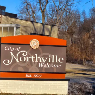 Northville Community Welcome Sign, Photo by our team Northville, Michigan